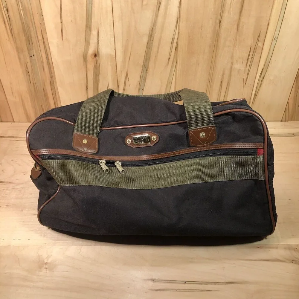 RICARDO OF BEVERLY HILLS TROUSDALE Carry-on Duffle Shoulder BAG Case Green
